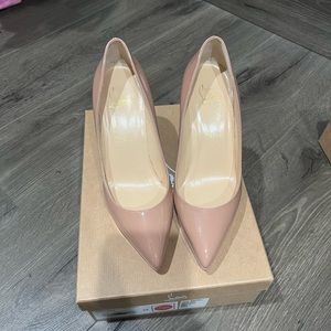 COPY - Christian Louboutin nude Pigalle Plato 100m patent leather USA 8, Europe…
